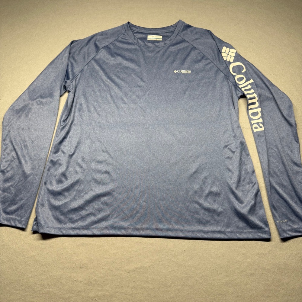 Columbia Omni Shade Blue Women's PFG Long Sleeve Shirt Size XXL